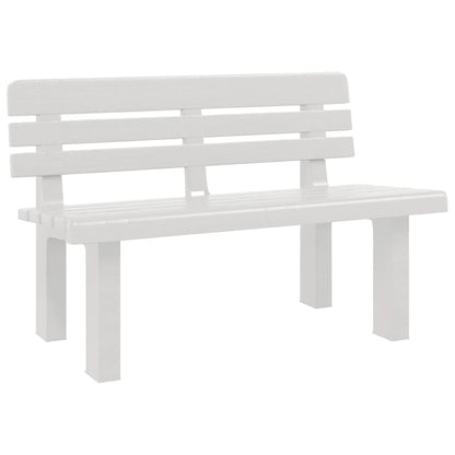 Garden Bench | White | Polypropylene | 2-seater | Durable | Garden Bench