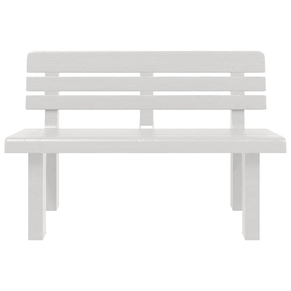 Garden Bench | White | Polypropylene | 2-seater | Durable | Garden Bench