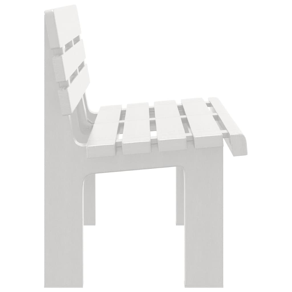 Garden Bench | White | Polypropylene | 2-seater | Durable | Garden Bench
