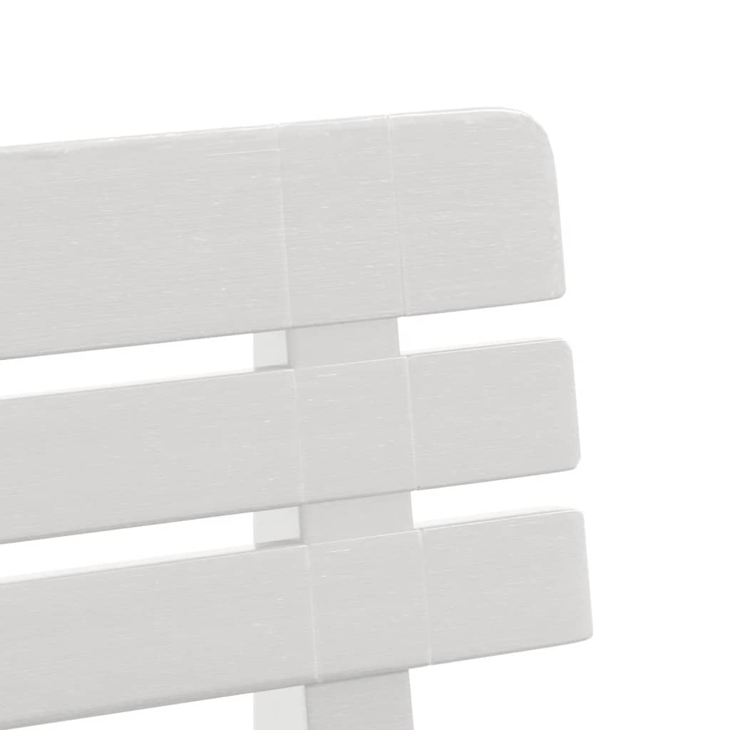 Garden Bench | White | Polypropylene | 2-seater | Durable | Garden Bench
