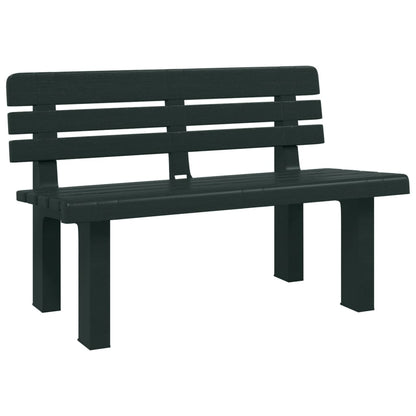 Garden Bench | Green | Polypropylene | 110 x 52 x 71 cm |  Durable