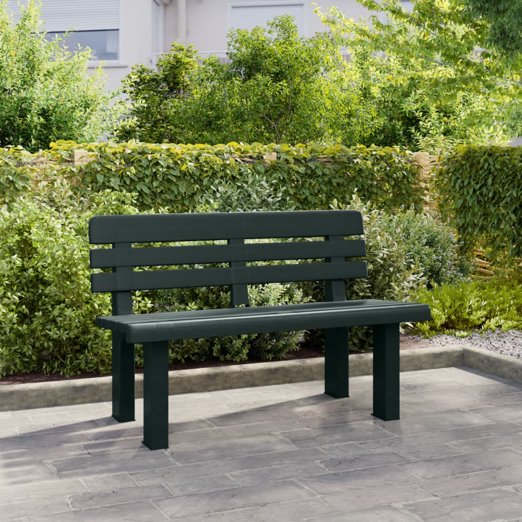 Garden Bench | Green | Polypropylene | 110 x 52 x 71 cm |  Durable
