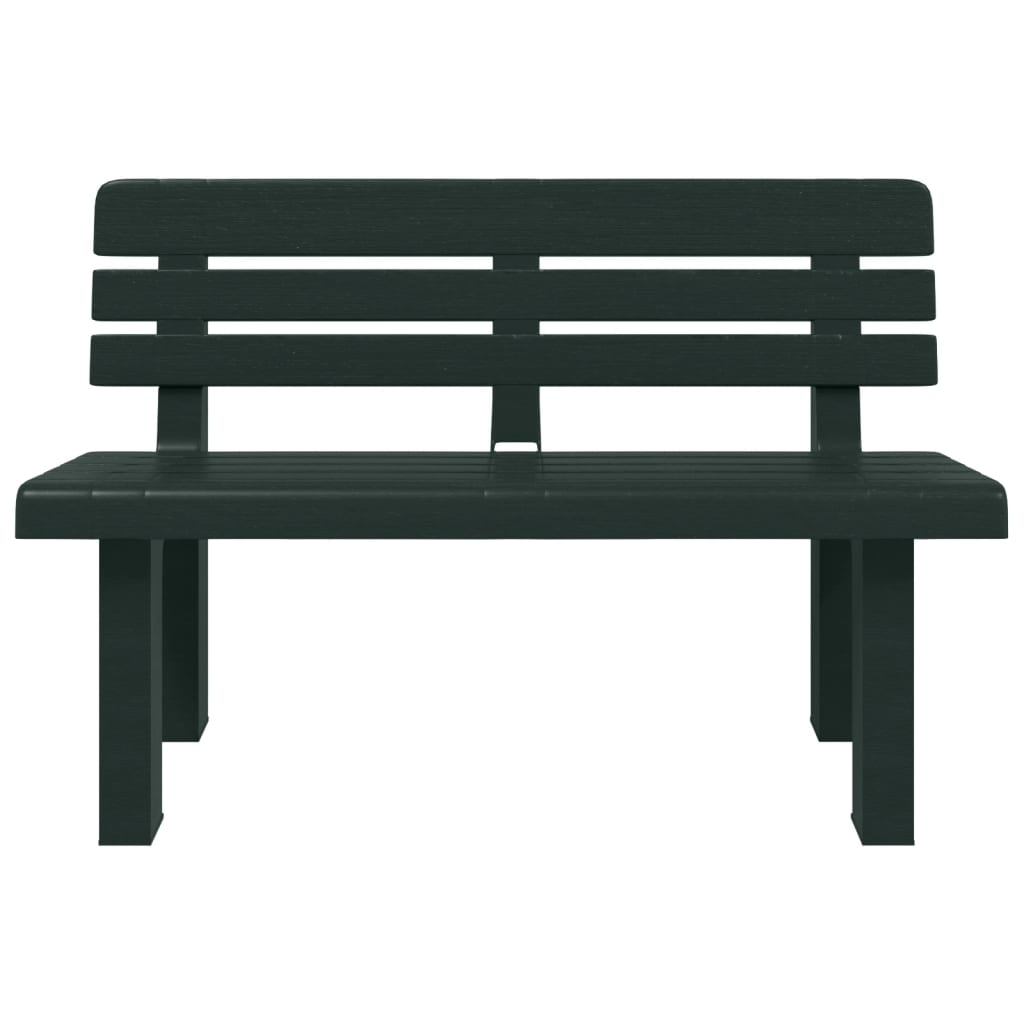 Garden Bench | Green | Polypropylene | 110 x 52 x 71 cm |  Durable