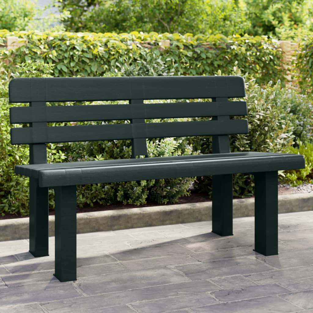 Garden Bench | Green | Polypropylene | 110 x 52 x 71 cm |  Durable