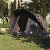 Fishing Tent 5-Person Brown Waterproof