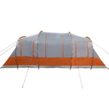 Camping Tent Tunnel 4-Person Grey and Orange Waterproof