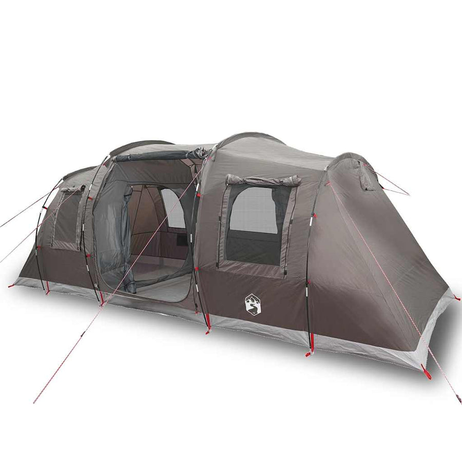 Camping Tent Tunnel 4-Person Brown Waterproof