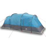 Family Tent Tunnel 6-Person Blue Waterproof