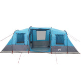 Family Tent Tunnel 6-Person Blue Waterproof