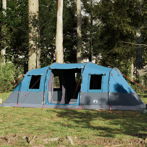 Family Tent Tunnel 6-Person Blue Waterproof