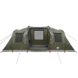 Family Tent Tunnel 6-Person Olive Green Waterproof