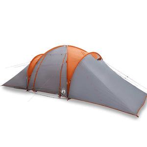 Family Tent Dome 6-Person Grey and Orange Waterproof