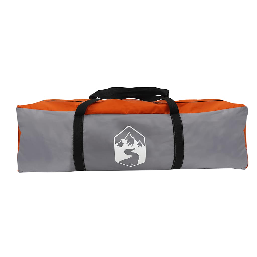 Family Tent Tipi 6-Person Grey and orange Waterproof