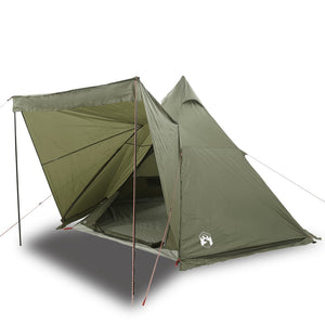 Family Tent Tipi 6-Person Olive Green Waterproof