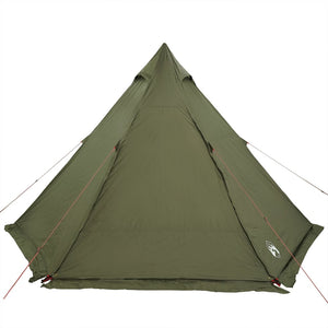 Family Tent Tipi 6-Person Olive Green Waterproof