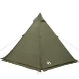 Family Tent Tipi 6-Person Olive Green Waterproof