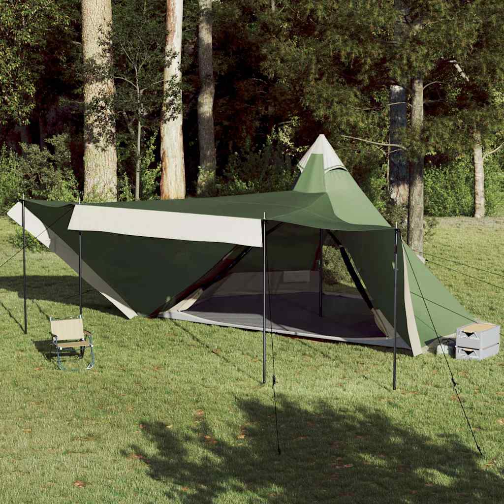 Family Tent Tipi 8-Person Green Waterproof