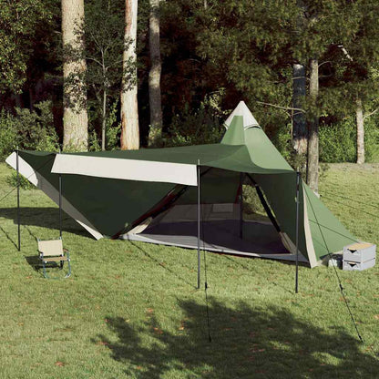 Family Tent Tipi 8-Person Green Waterproof