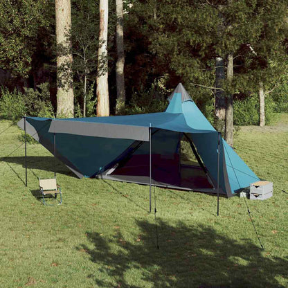Family Tent Tipi 8-Person Blue Waterproof