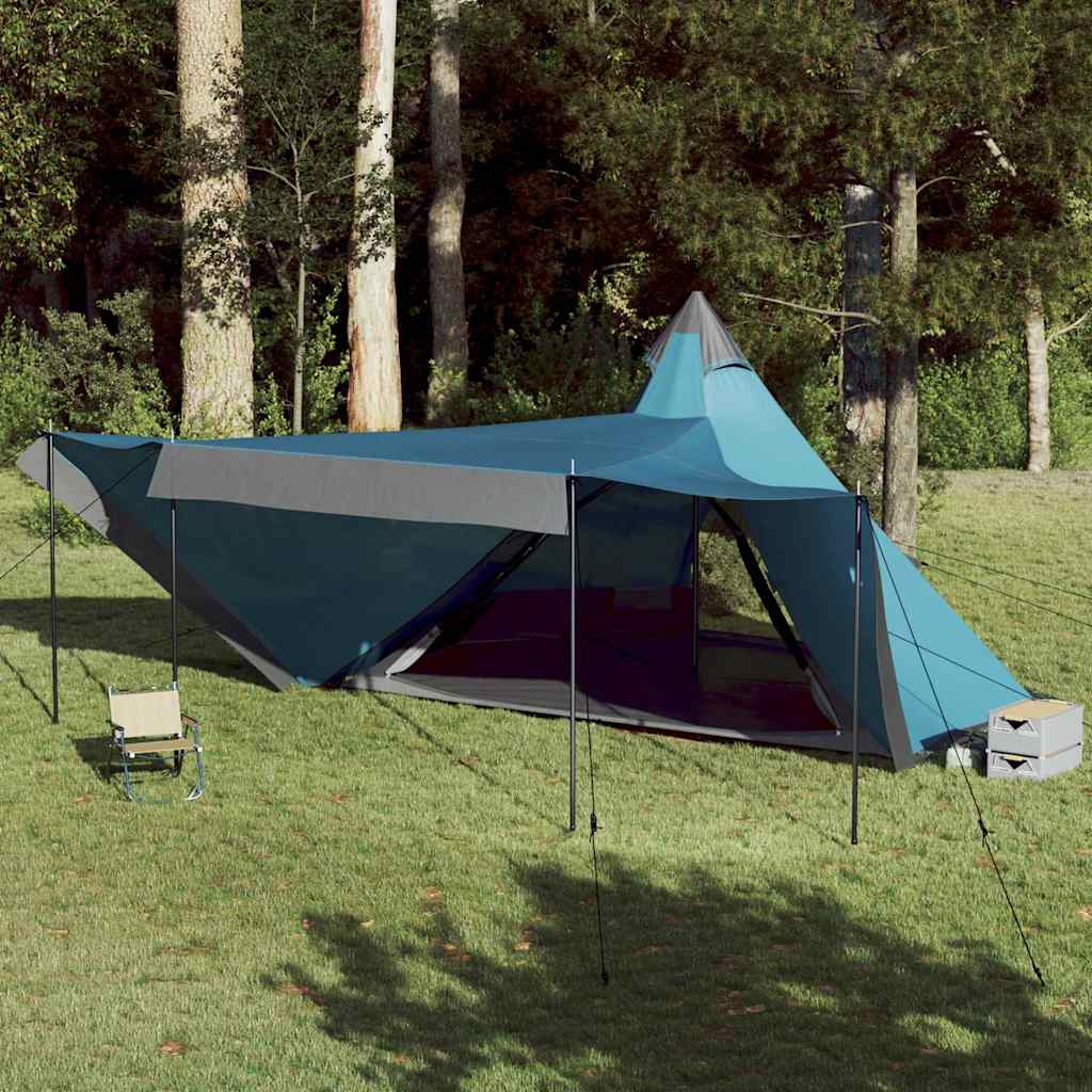 Family Tent Tipi 8-Person Blue Waterproof