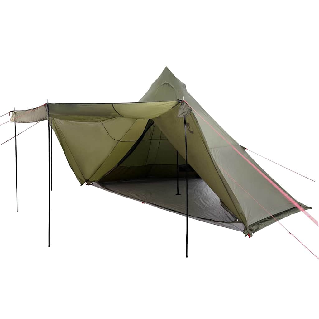 Family Tent Tipi 8-Person Olive Green Waterproof