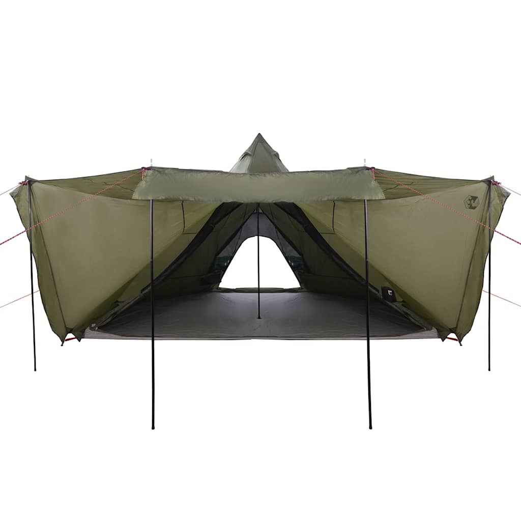 Family Tent Tipi 8-Person Olive Green Waterproof