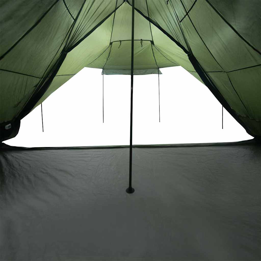 Family Tent Tipi 8-Person Olive Green Waterproof