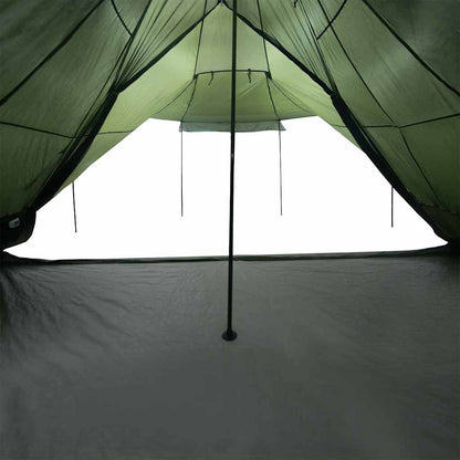 Family Tent Tipi 8-Person Olive Green Waterproof