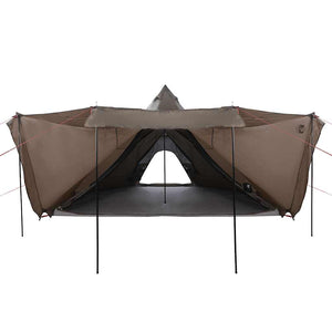 Family Tent Tipi 6-Person Brown Waterproof