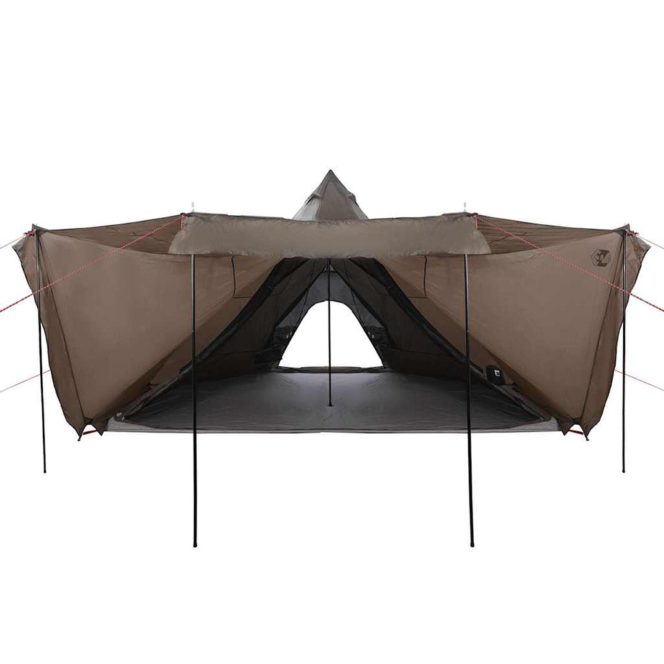 Family Tent Tipi 6-Person Brown Waterproof