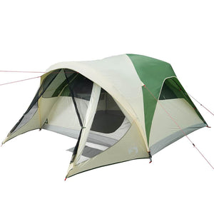 Family Tent Tunnel 6-Person Green Waterproof