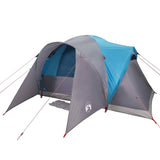 Family Tent Dome 6-Person Blue Waterproof