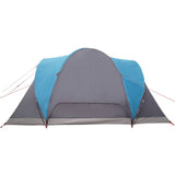 Family Tent Dome 6-Person Blue Waterproof