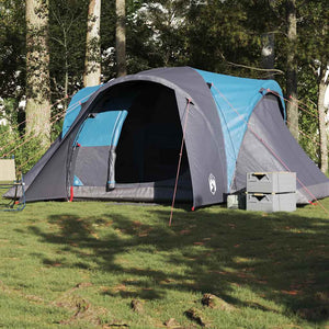 Family Tent Dome 6-Person Blue Waterproof