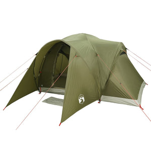 Family Tent Dome 6-Person Olive Green Waterproof