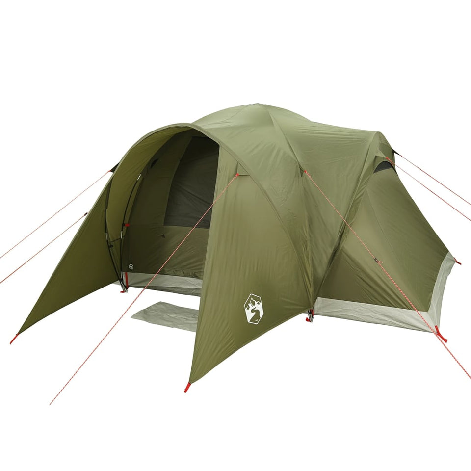 Family Tent Dome 6-Person Olive Green Waterproof