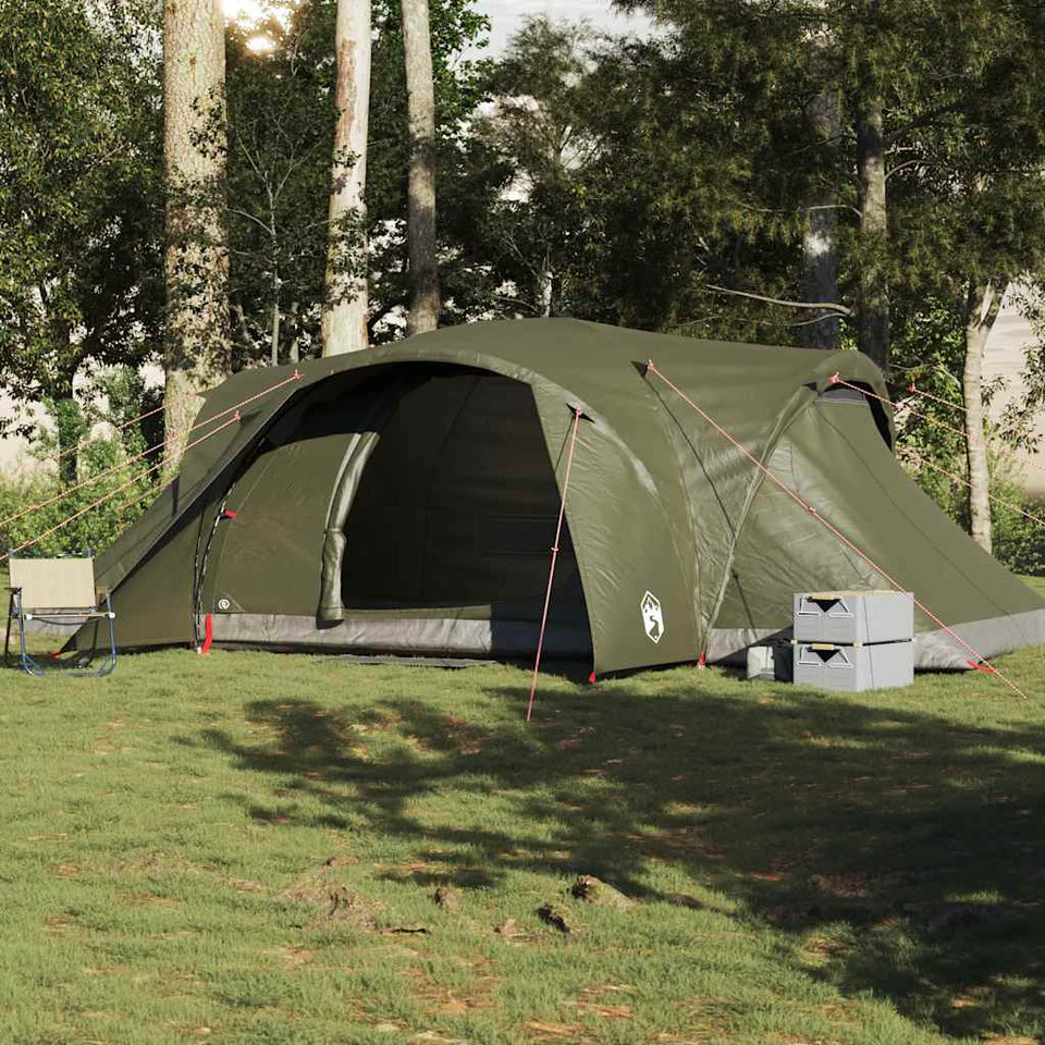 Family Tent Dome 6-Person Olive Green Waterproof