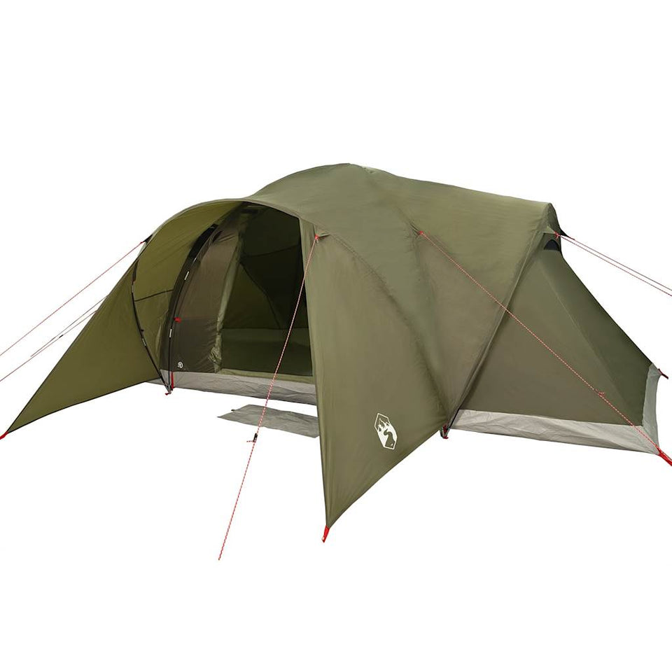 Family Tent Dome 6-Person Olive Green Waterproof