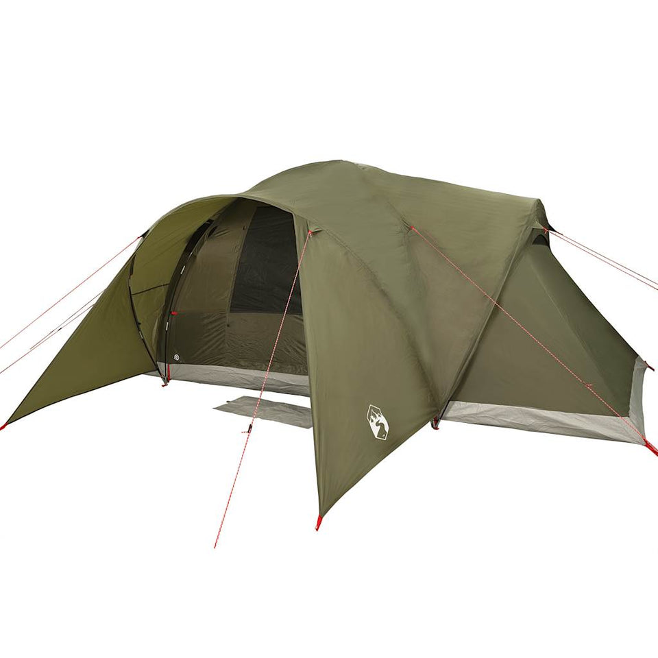 Family Tent Dome 6-Person Olive Green Waterproof