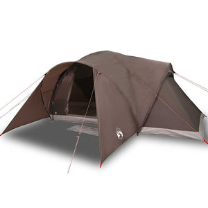 Family Tent Dome 6-Person Brown Waterproof