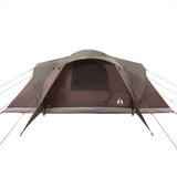 Family Tent Dome 6-Person Brown Waterproof