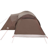 Family Tent Dome 6-Person Brown Waterproof