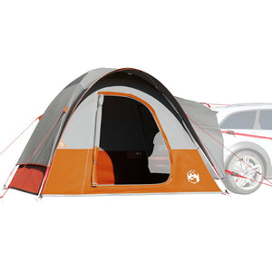 Car Tent 4-Person Grey and Orange Waterproof