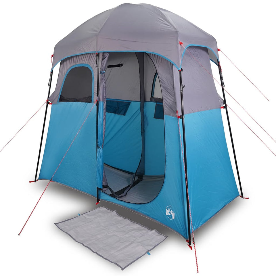 Shower Tent 2-Person Blue Waterproof