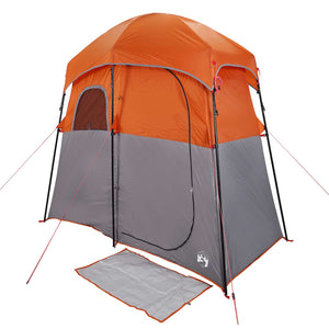 Shower Tent 2-Person Grey and Orange Waterproof