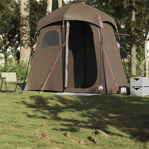 Shower Tent 2-Person Brown Waterproof