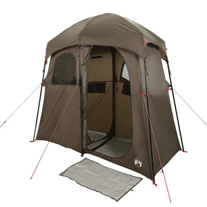 Shower Tent 2-Person Brown Waterproof