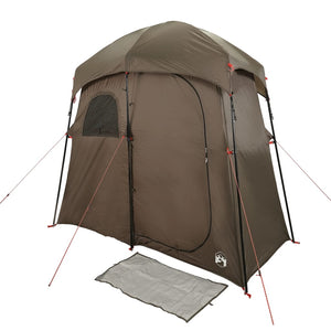 Shower Tent 2-Person Brown Waterproof