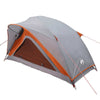 Camping Tent 1-Person Grey and Orange Waterproof