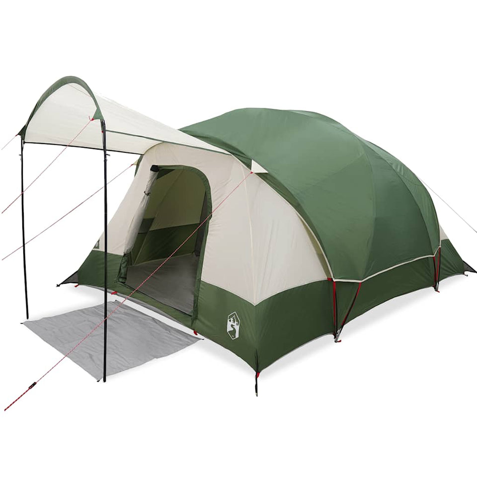 Family Tent Tunnel 8-Person Green Waterproof